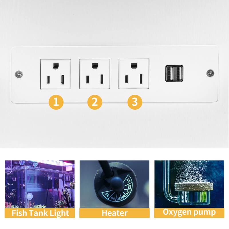 Aquarium Stand Fish Tank Stand For 75-120 Gallon Aquarium Tank with LED Light