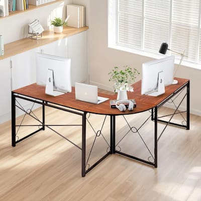 Javlergo L Shaped Gaming Desk Corner Desk Gaming Table for Home Office Computer Desk Sturdy Writing Workstation for Small Space
