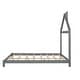 preview thumbnail 15 of 39, Full Size Wood Platform Bed with House-shaped Headboard for Kids, Boys and Girls