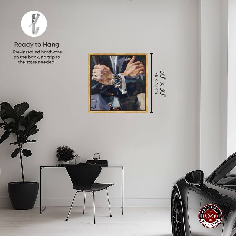 Notoriart Down To Business Framed Men Style 1 Piece Canvas Wall Art