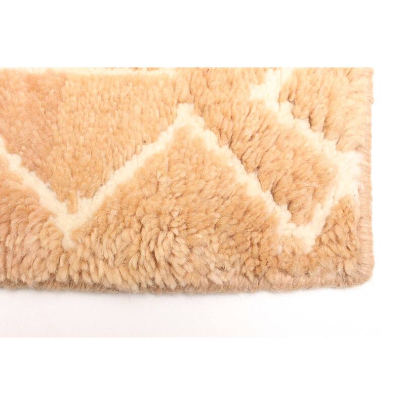 ECARPETGALLERY Hand-knotted Tangier Cream Wool Rug - 5'2 x 7'11