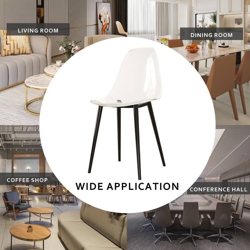 Modern Kitchen Transparency Dining Room Chairs Set of 6