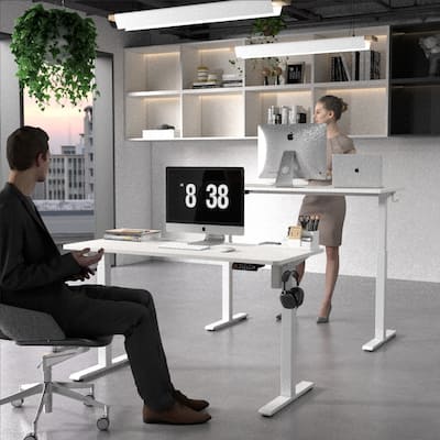 KOWO K304 Electric Standing Desk 48" Height Adjustable Workstation, Sit Stand Desk with Memory Preset for Home Office, Ergonomic