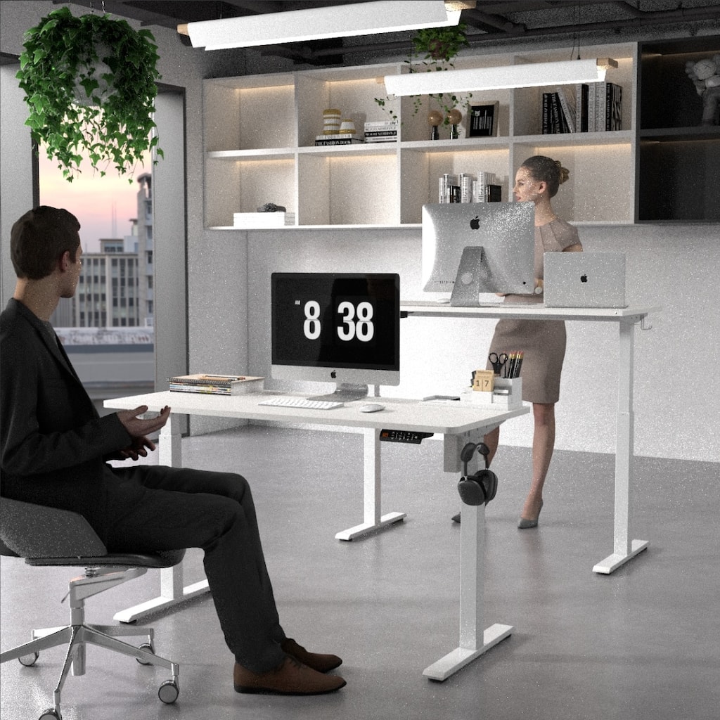 KOWO K304 Electric Standing Desk 48" Height Adjustable Workstation, Sit Stand Desk with Memory Preset for Home Office, Ergonomic