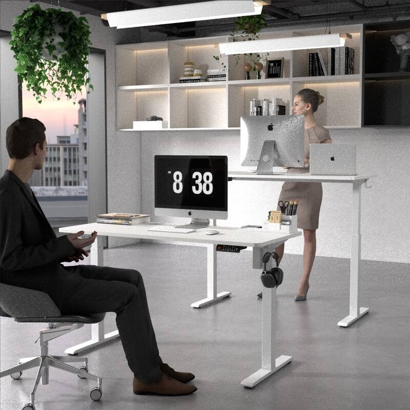 KOWO K304 Electric Standing Desk 48" Height Adjustable Workstation, Sit Stand Desk with Memory Preset for Home Office, Ergonomic