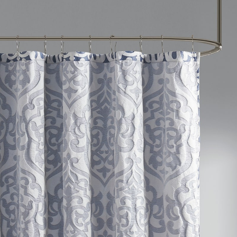 Madison Park Dillon Jacquard 72x72" Shower Curtain