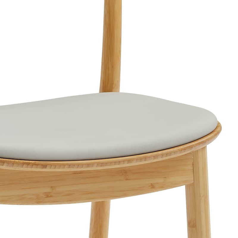 Hanna Dining Chair Leather Seat, Wheat (Set of 2)