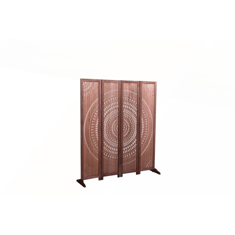 Stylish 4-Panel Solid Wood Folding Room Divider for Privacy and Decor in Any Living Space