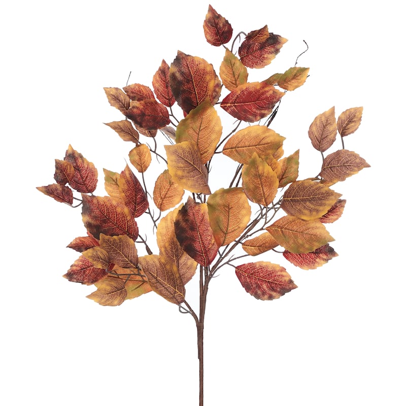 34" Harvest Aspen Leaf Branch Set of 3