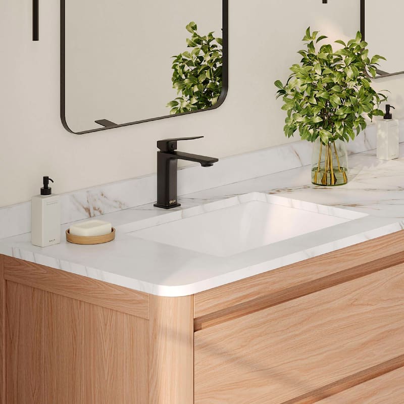 STYLISH 20.75" W x 15.5" D White Rectangular Undermount Bathroom Sink Set of 2