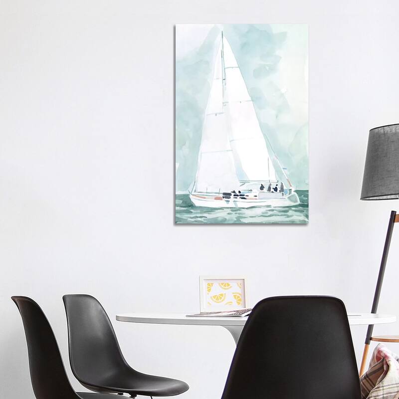 iCanvas "Soft Sailboat IV" by Emma Scarvey Canvas Print - 40x26x1.5