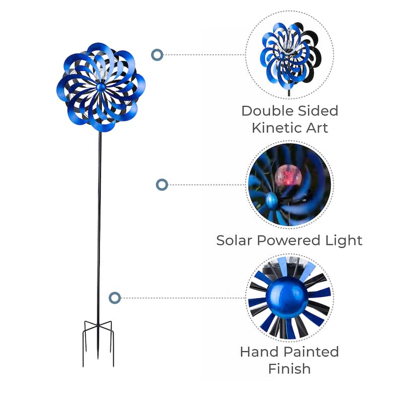 Teamson Home 18" dia. Solar Kinetic Windmill Spinner,