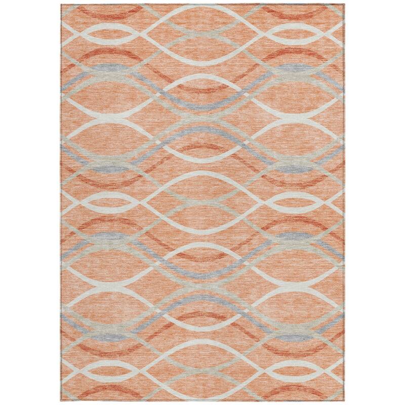 HomeRoots Abstract Transitional Rectangle Outdoor Rug