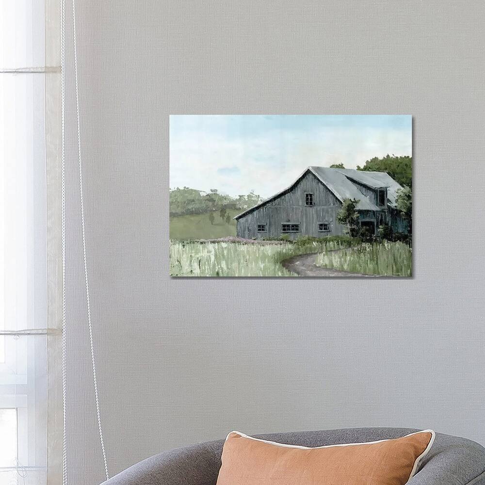 iCanvas "Flower Field Barn" by Marie Elaine Cusson Canvas Print