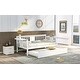 preview thumbnail 17 of 72, Elegant Design Daybed with Trundle Bed, Wooden Sofa Bed for Bedroom Living Room, Wood Platform Bed Frame for Kids Teens Guests