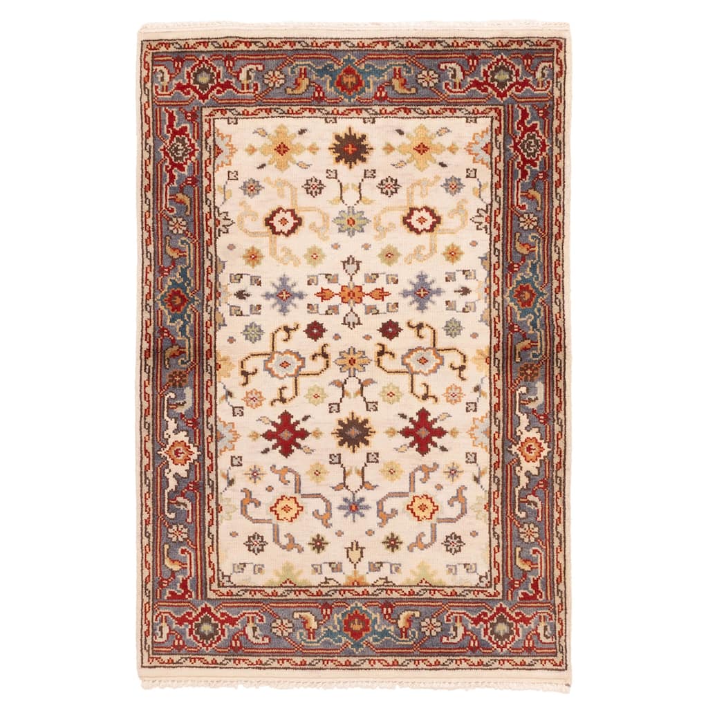 ECARPETGALLERY Hand-knotted Serapi Heritage Cream Wool Rug - 3'11 x 5'11