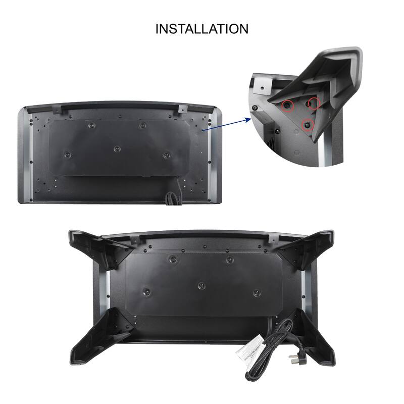 CSA-Certified Portable Electric Fireplace with Three-Sided View, Adjustable Brightness, and Overheat Protection - N/A