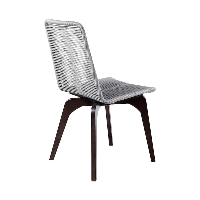 Oasis and Island 5 Piece Eucalyptus and Concrete Outdoor Patio Dining Set