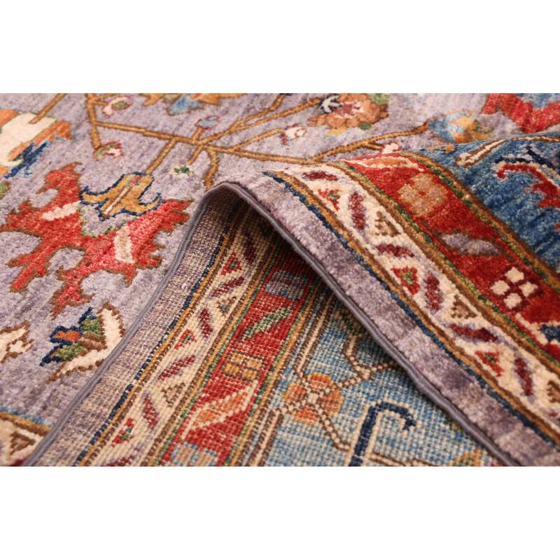 ECARPETGALLERY Hand-knotted Modern Ersari Light Purple Wool Rug - 8'3 x 9'10