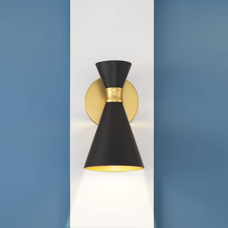 Kovacs P1826 Conic 1 Light 9" Tall Downlight Wall Sconce with Steel
