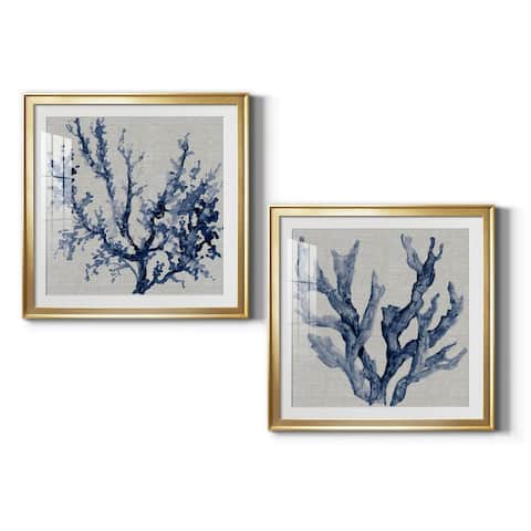 Linen Sea Coral III Premium Framed Print - Ready to Hang