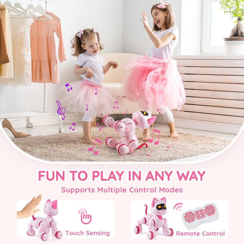 Remote Control Robot Cat/Dog Toy for Age 3 4 5 6 7 8 10 Year Old Boys Girls