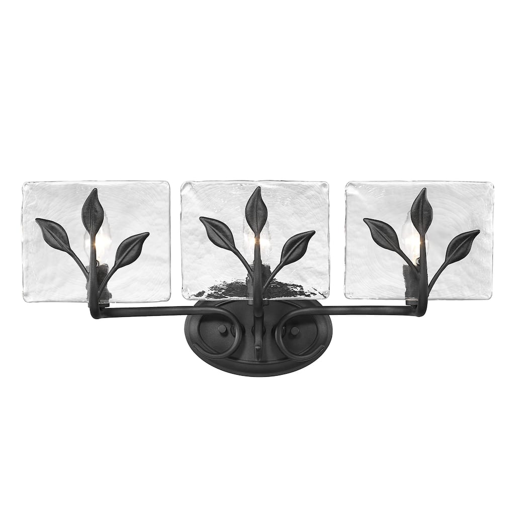 Golden Lighting Calla 3-light Vanity in Peruvian Silver