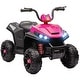 preview thumbnail 2 of 16, Qaba 12V Kids ATV, Battery Powered Four Wheeler with Spring Suspension, Forward & Reverse, LED Lights, Music, MP3, Pink
