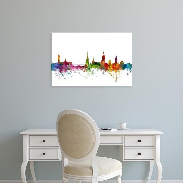 Easy Art Prints Michael Tompsett's 'Stockholm Sweden Skyline' Premium Canvas Art