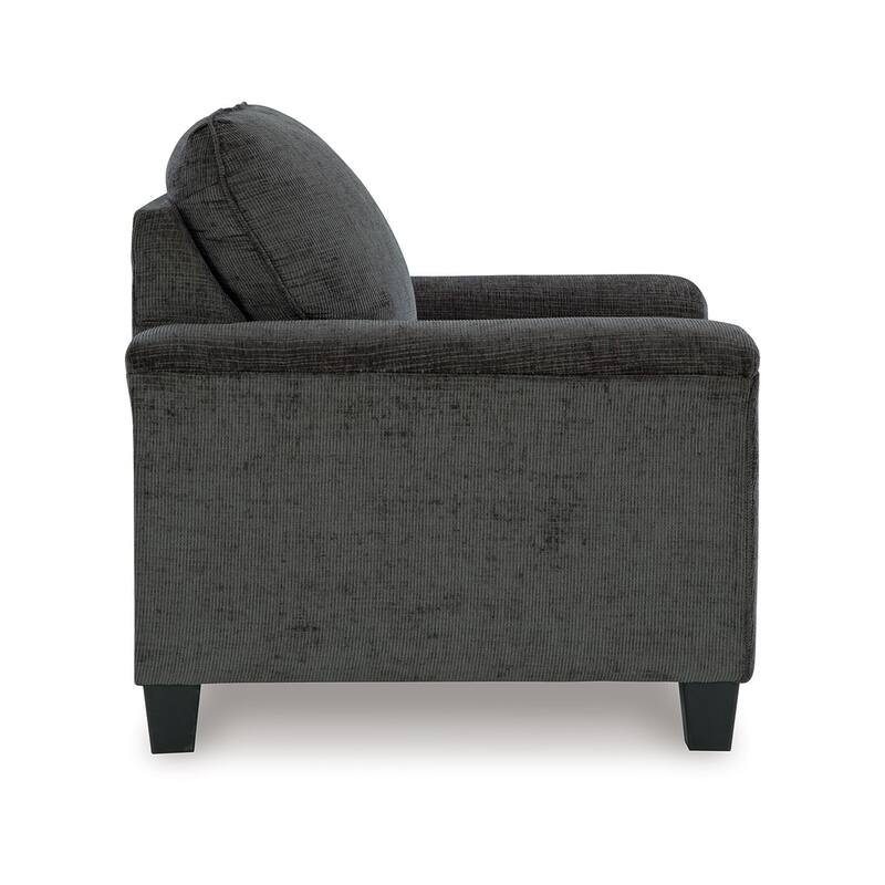 Erin Accent Armchair, Modern Tapered Legs, Plush Dark Gray Polyester