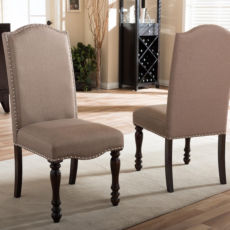 Side Chairs Padded Turned Legs Dining Room