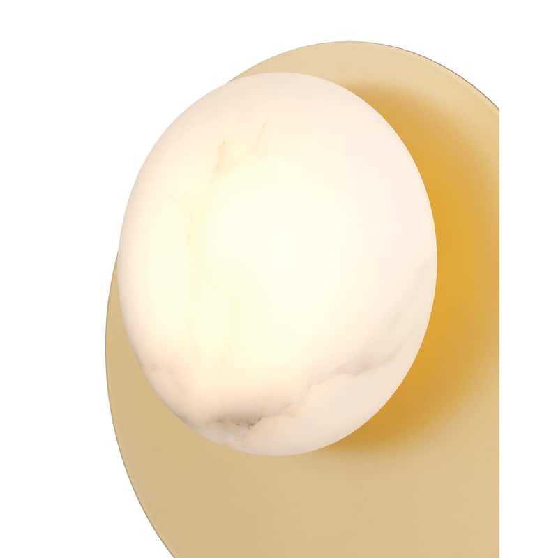 Minka Lavery 3591-L Zill 10" Tall LED Wall Sconce with Alabaster Stone