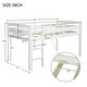 preview thumbnail 7 of 5, Maximized space Design Low Wood Loft Beds with Ladder and Guardrails, Solid Construction, Twin, White