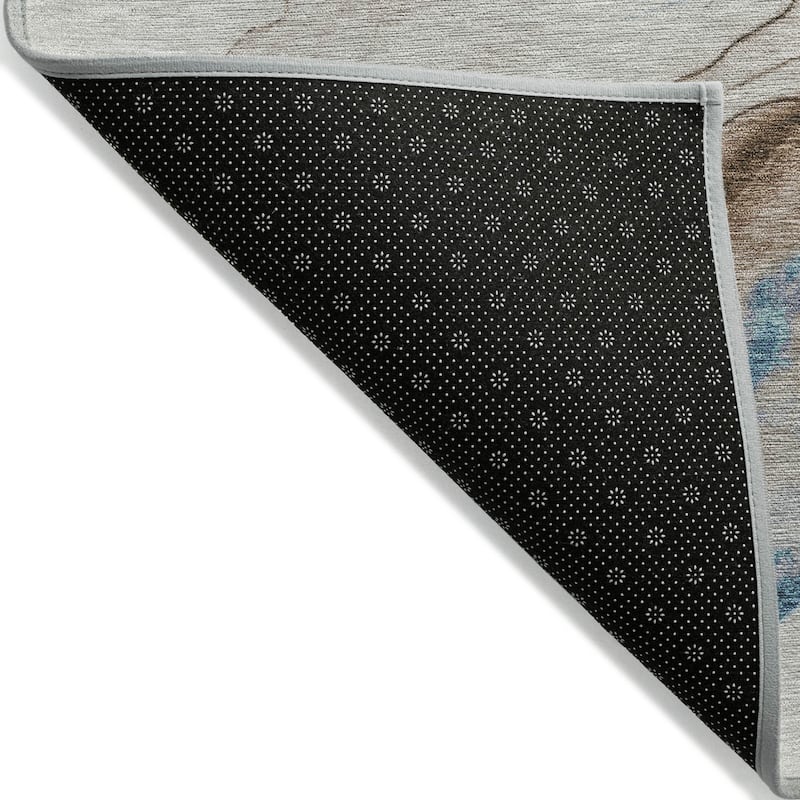 HomeRoots Abstract Modern Rectangle Outdoor Rug