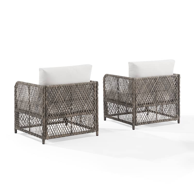 Crosley Granite Bay 2-Piece Wicker Outdoor Chair Set