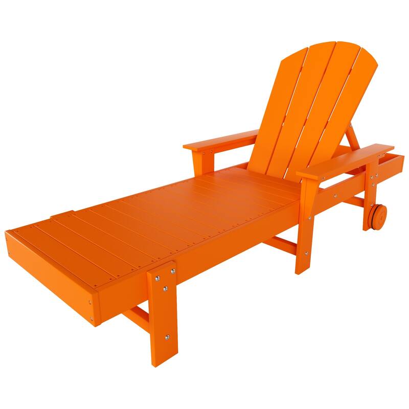 Polytrends Laguna Hdpe All Weather Outdoor Patio Pool Reclining Chaise Lounge With Arms And Wheels (Set Of 2)