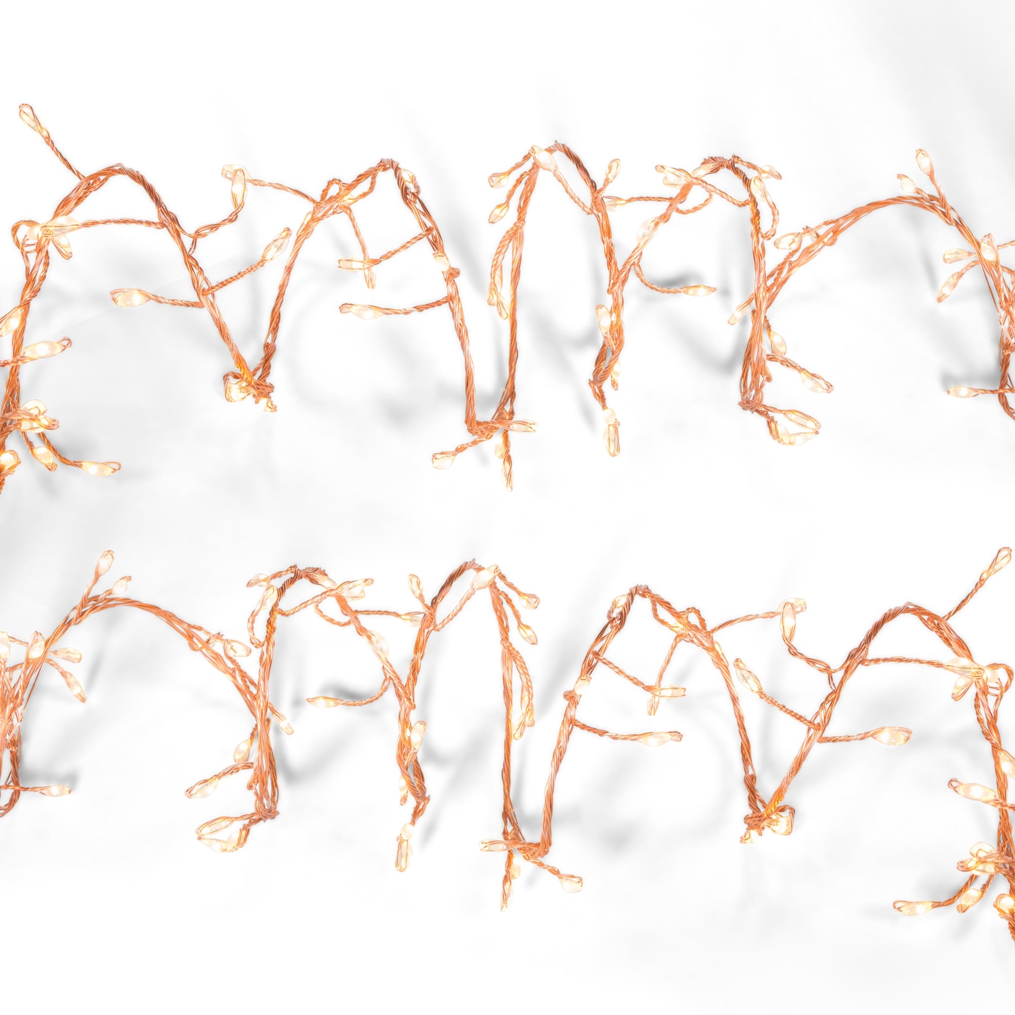 Set of 2 6 ft Electric Firecracker Garland with Warm White Lights