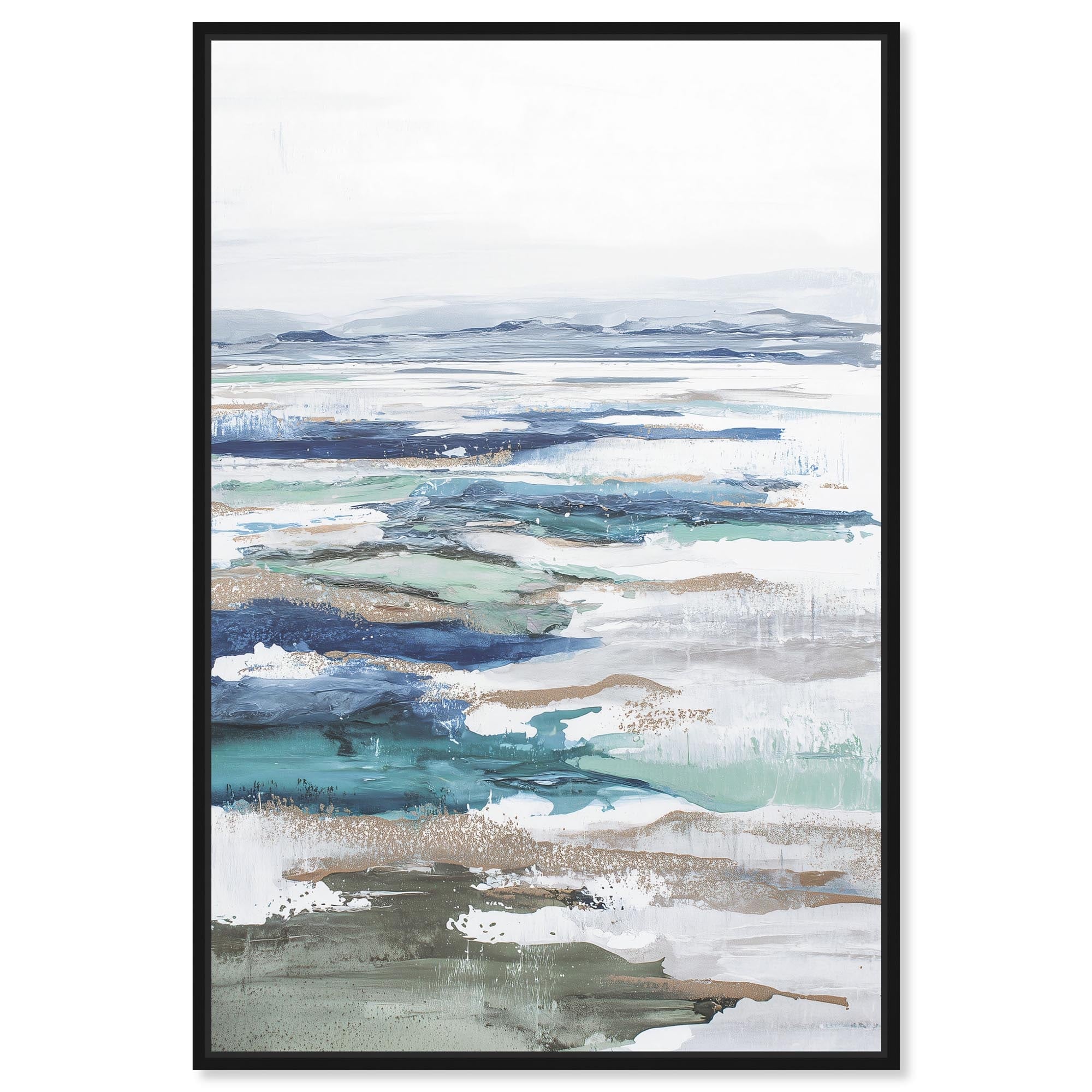 Marine Layers II Blue Abstract Art Canvas Print by Art Remedy