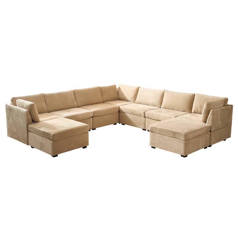 OVIOS Modern L-Shaped Fabric Sofa​