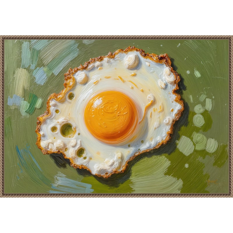 Scrambled Eggs by Sunny Kitchen Morning Mood Framed Canvas Wall Art Print