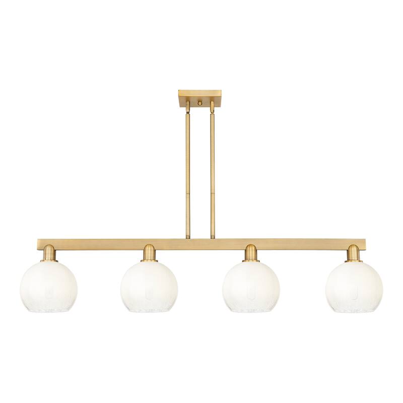 Innovations Lighting 716-4I-12-48 Brookhaven Globe Linear Brookhaven - Brushed Brass / Opal