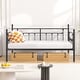 preview thumbnail 5 of 34, VECELO Roman Column Daybed 79" Iron Frame Space Saving Daybed Set with Rolling Trundle for Guest Teen Room Black or White