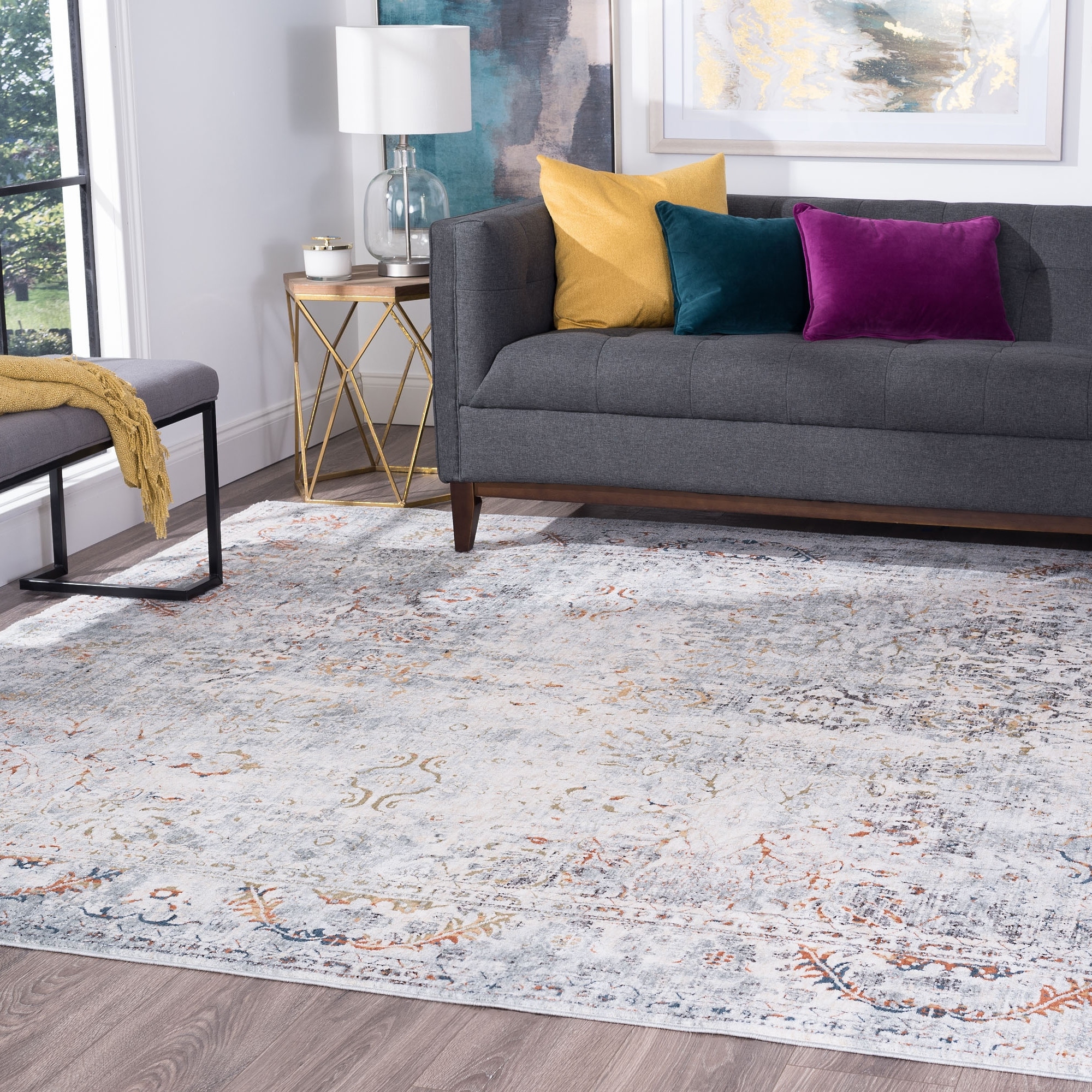 Versailles Bohemian & Eclectic Floral Indoor Area Rug