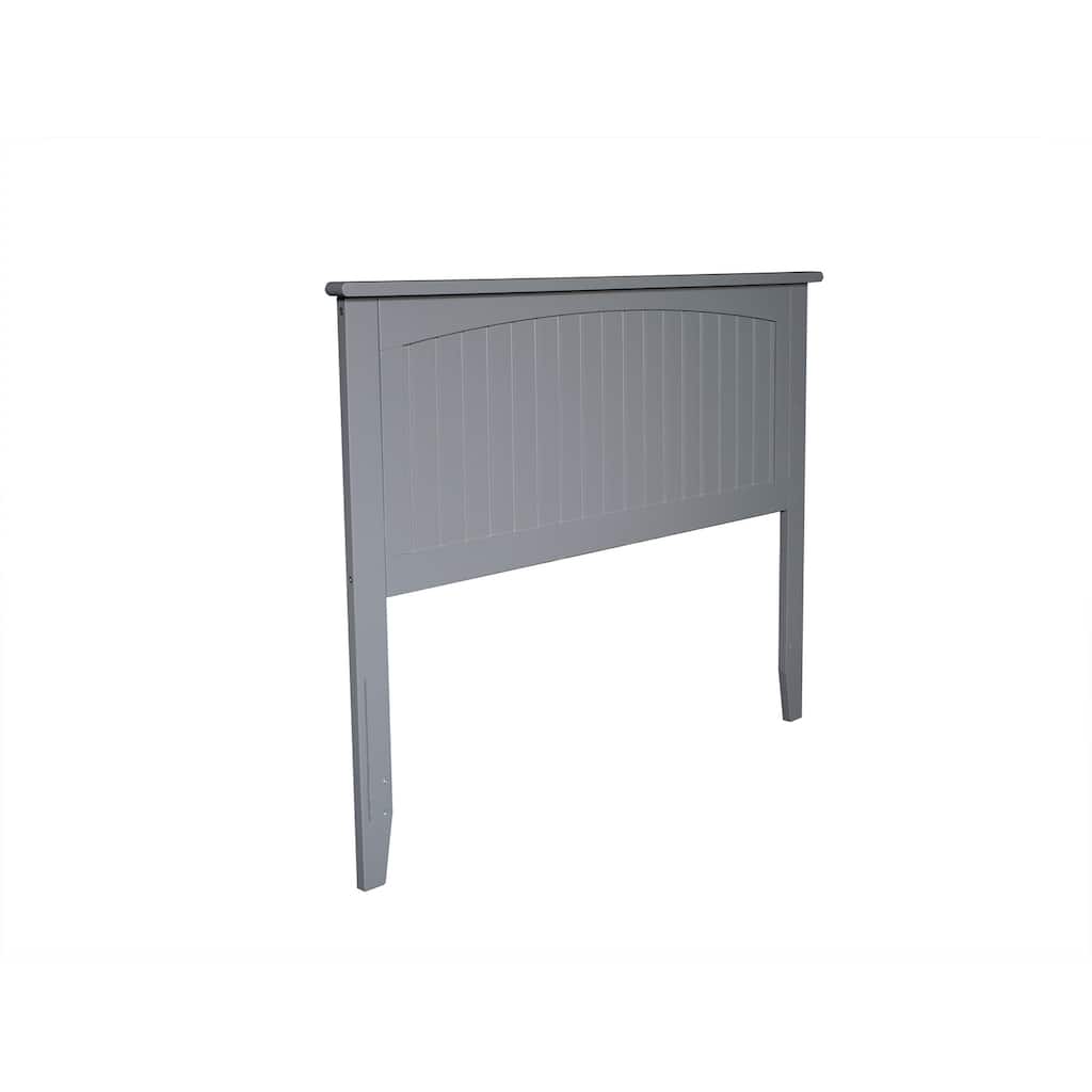 Coastal Beadboard Wood Headboard with Tongue and Groove Panels and USB Charger for a Cottage-Inspired Bedroom