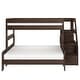 preview thumbnail 4 of 26, Max and Lily Modern Farmhouse Twin Over Full Bunk Bed With Staircase