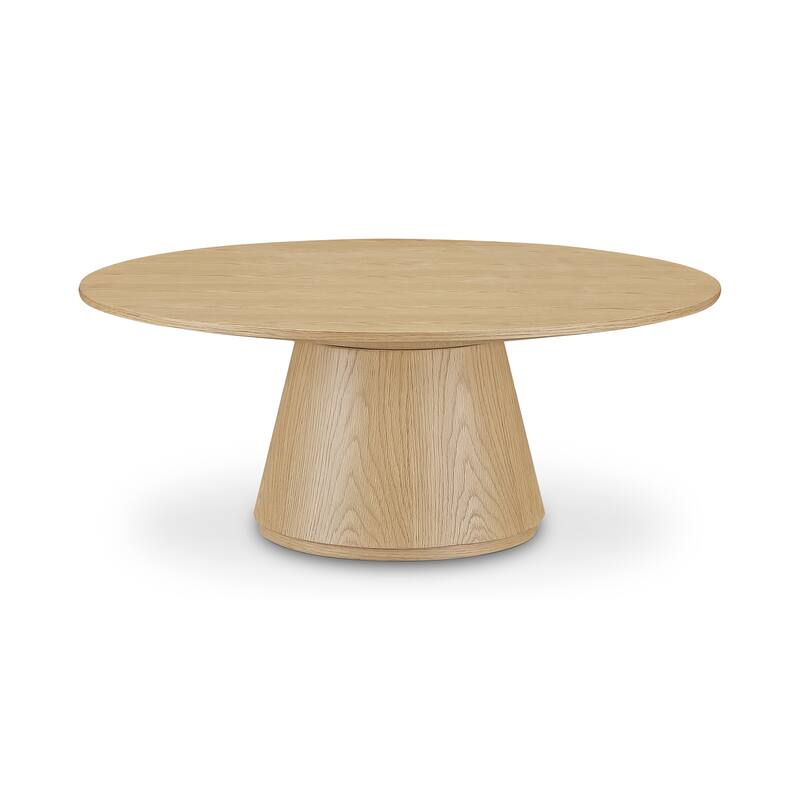 Aurelle Home Modern Flared-Base Coffee Table - Oak