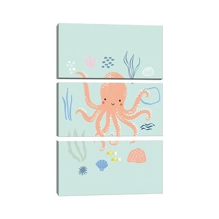 iCanvas "Under The Sea I" by Caroline Alfreds 3-Piece Canvas Wall Art ...