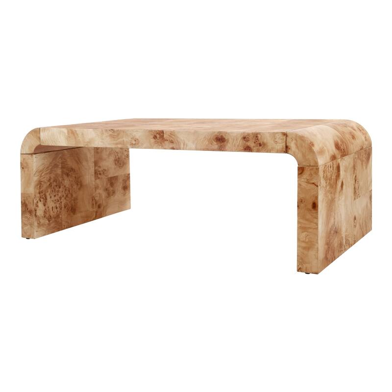 NPD Furniture Adriel Burl Wood Coffee Table