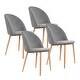 preview thumbnail 25 of 37, Porthos Home Jailyn Dining Room Chairs Set Of 4, Velvet And Metal Grey