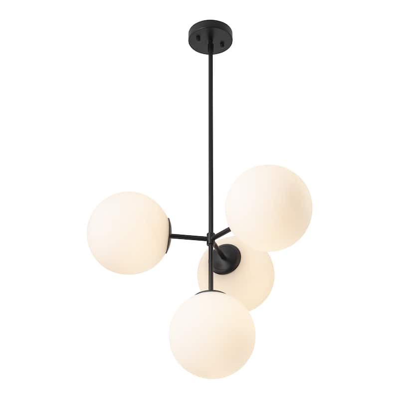 4-Light Modern Sputnik Frosted Glass Globe Bubble Pendant Light/ Semi-Flush Mount Light